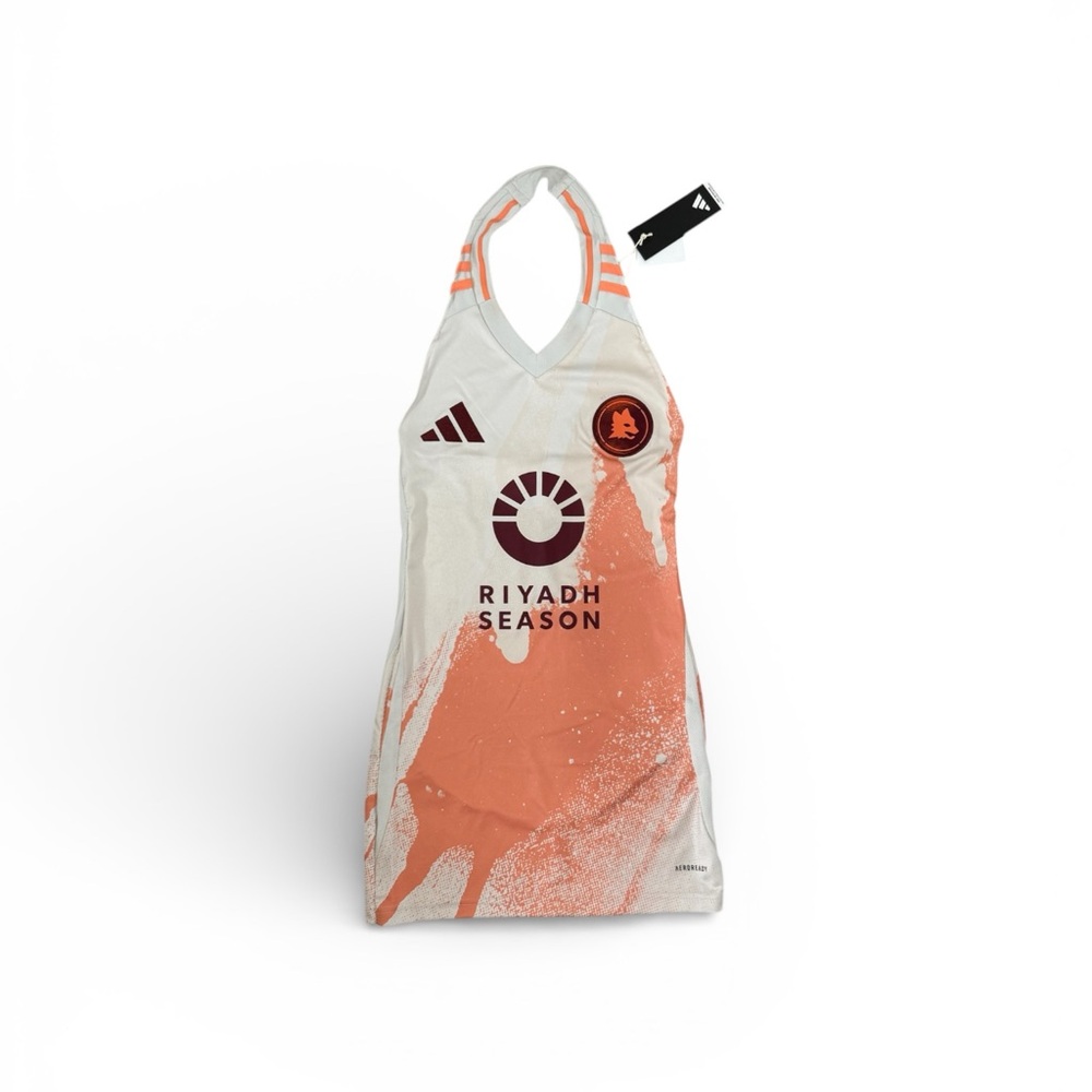 Adidas Women's Mini Dress - Orange and White